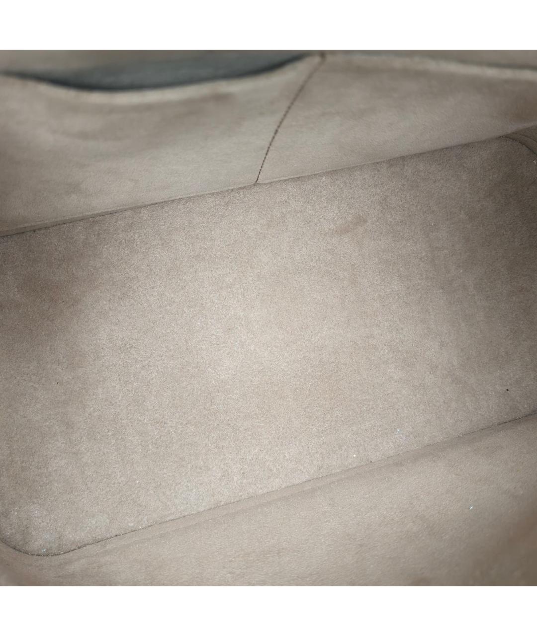 LOUIS VUITTON Бежевая кожаная сумка через плечо, фото 7