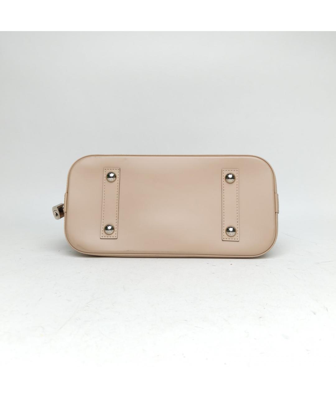 LOUIS VUITTON Бежевая кожаная сумка через плечо, фото 6