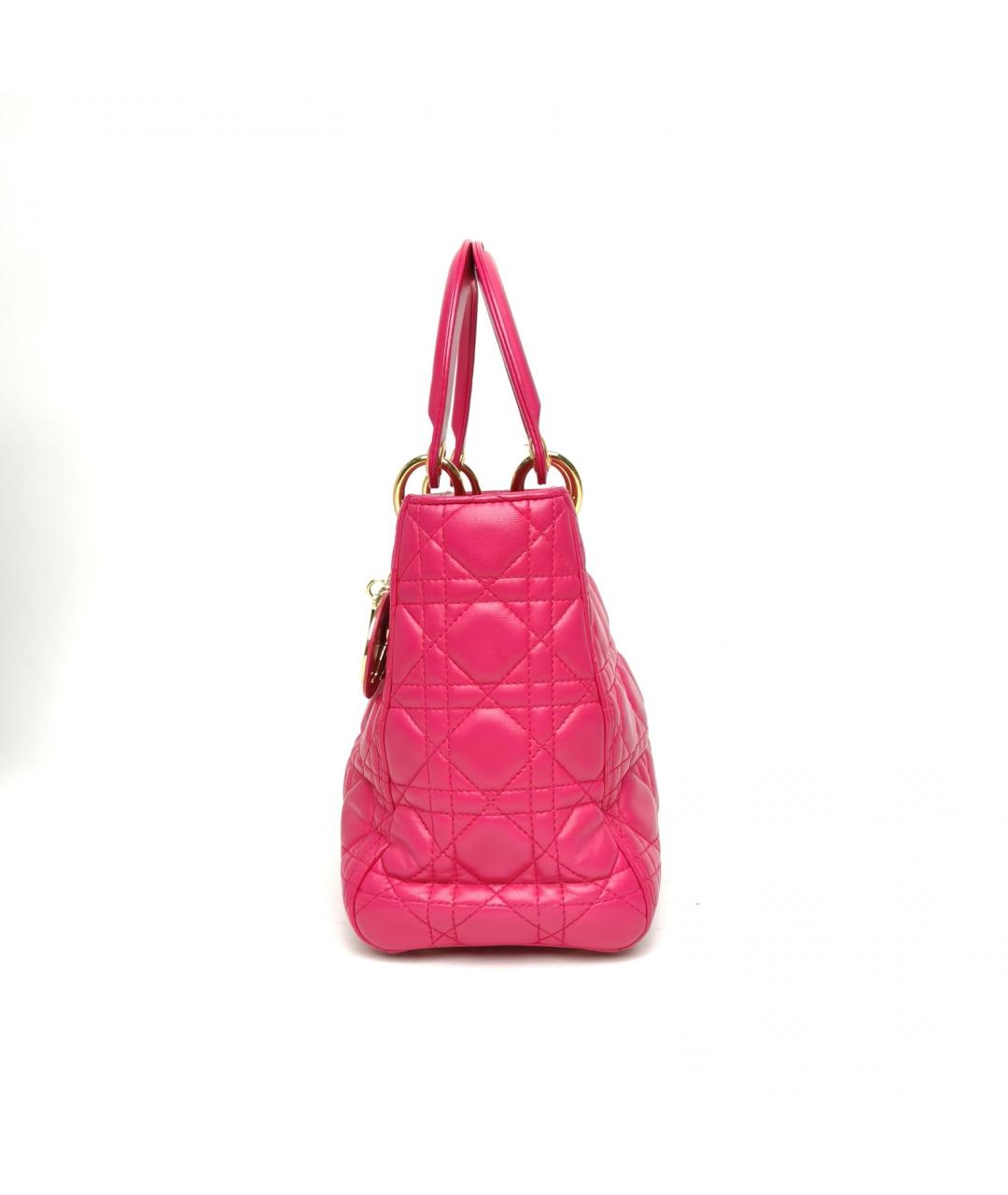 CHRISTIAN DIOR Розовая кожаная сумка через плечо, фото 5