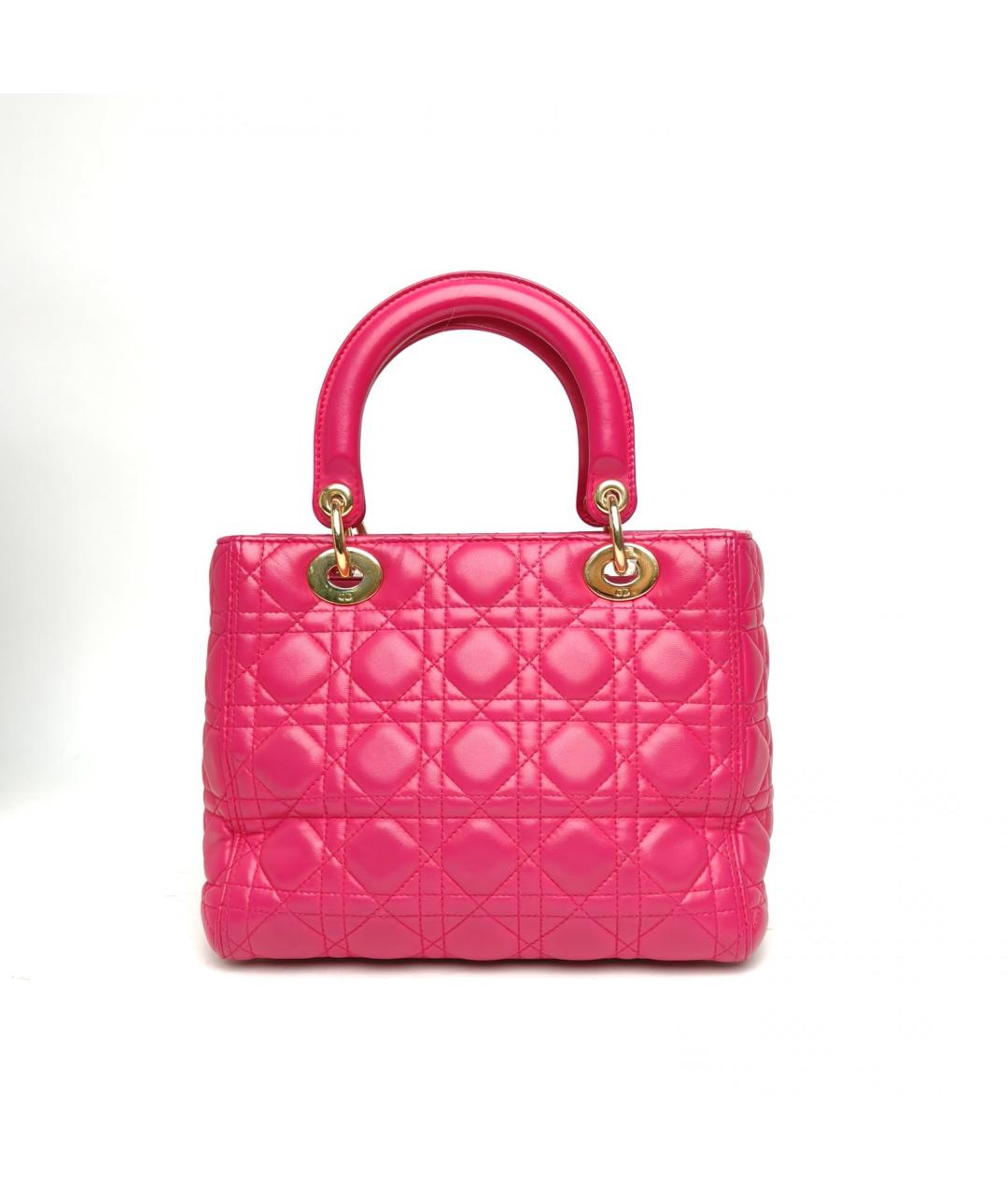 CHRISTIAN DIOR Розовая кожаная сумка через плечо, фото 4