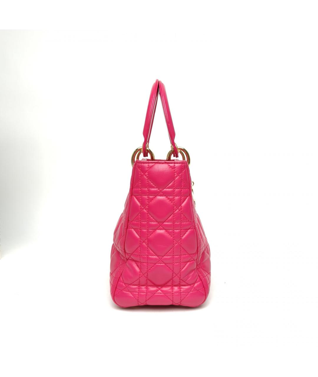 CHRISTIAN DIOR Розовая кожаная сумка через плечо, фото 3