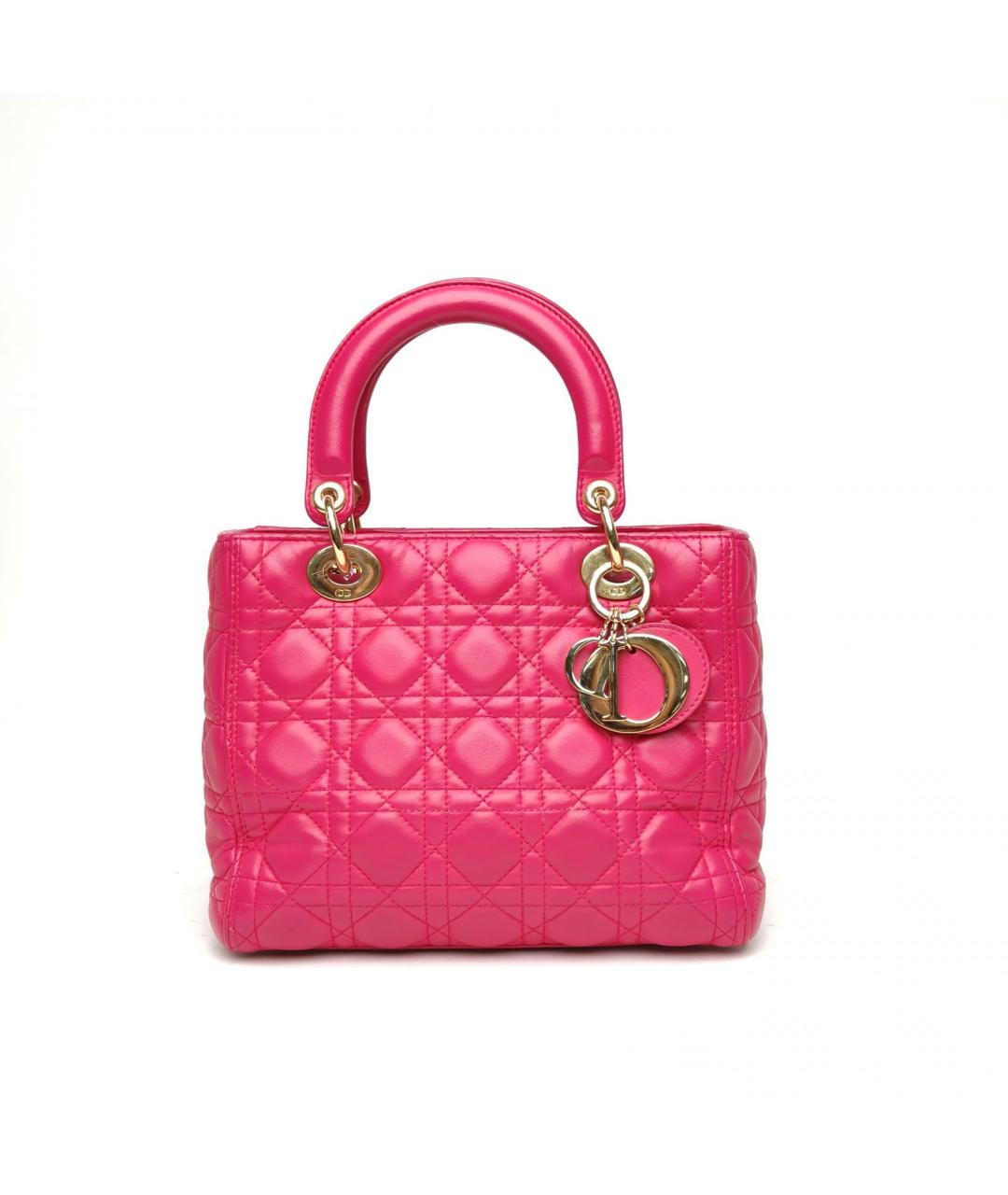 CHRISTIAN DIOR Розовая кожаная сумка через плечо, фото 2