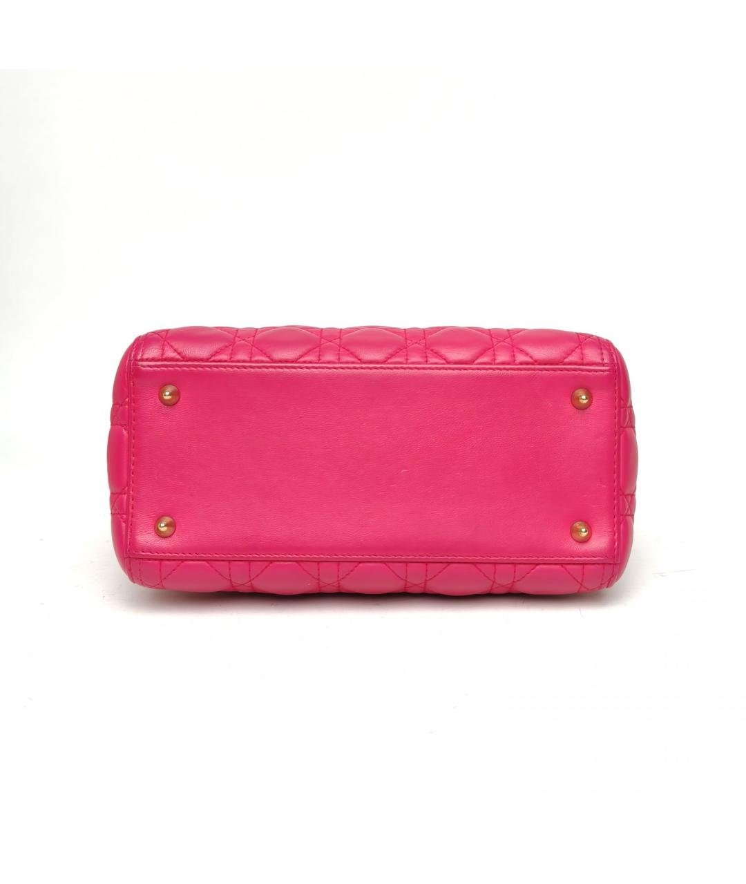 CHRISTIAN DIOR Розовая кожаная сумка через плечо, фото 6