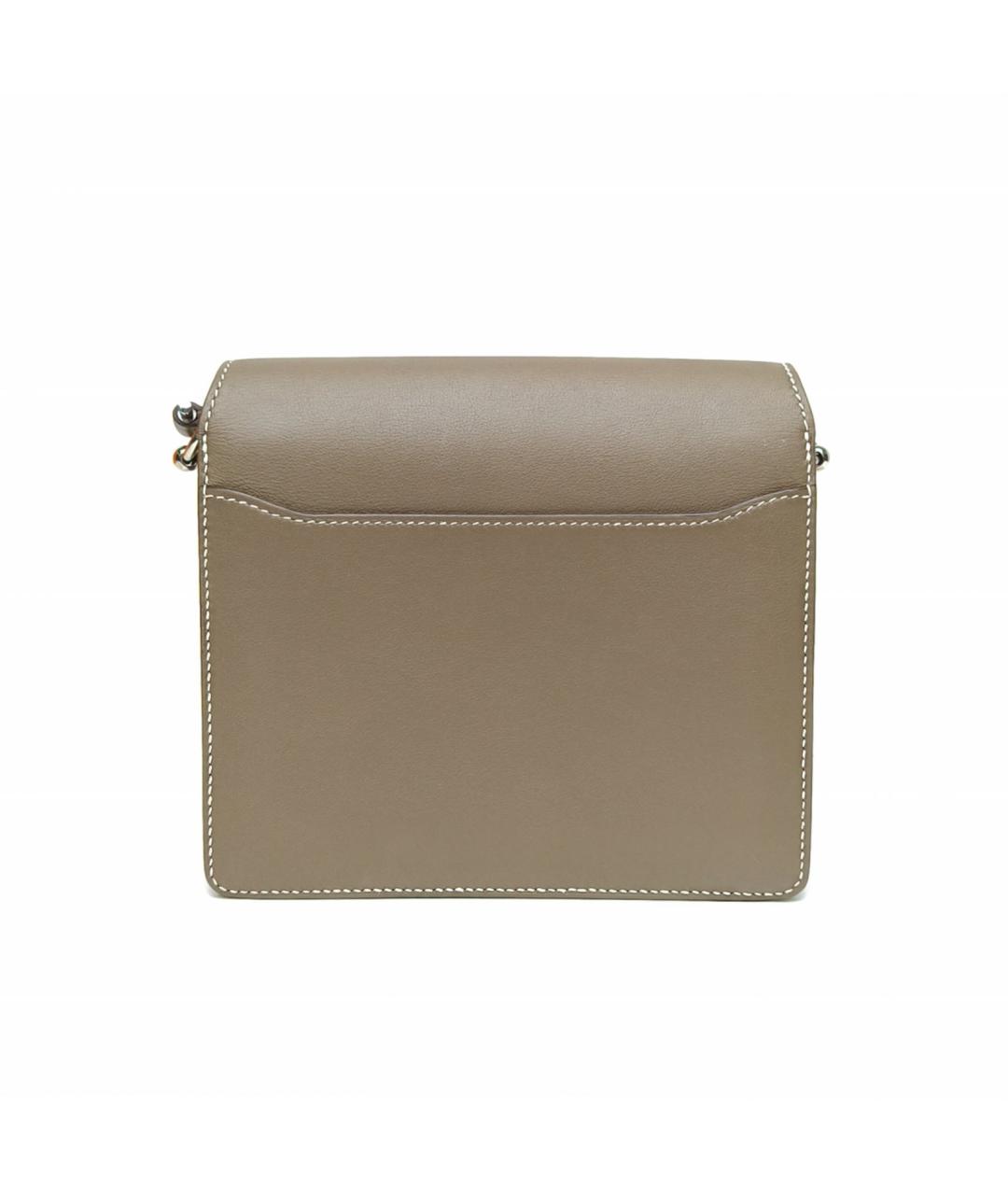 HERMES Серая кожаная сумка через плечо, фото 4