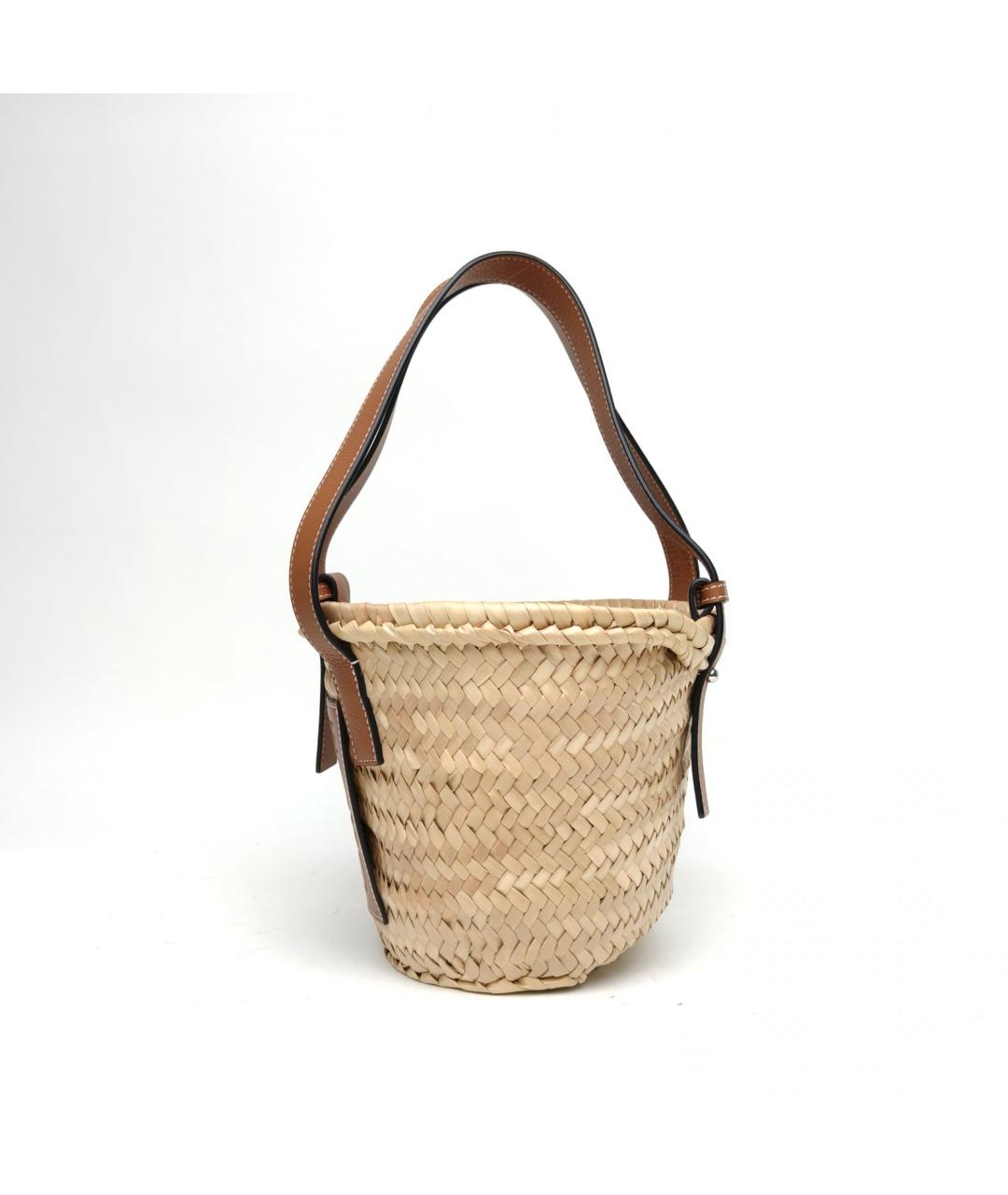 LOEWE Бежевая пелетеная сумка через плечо, фото 3