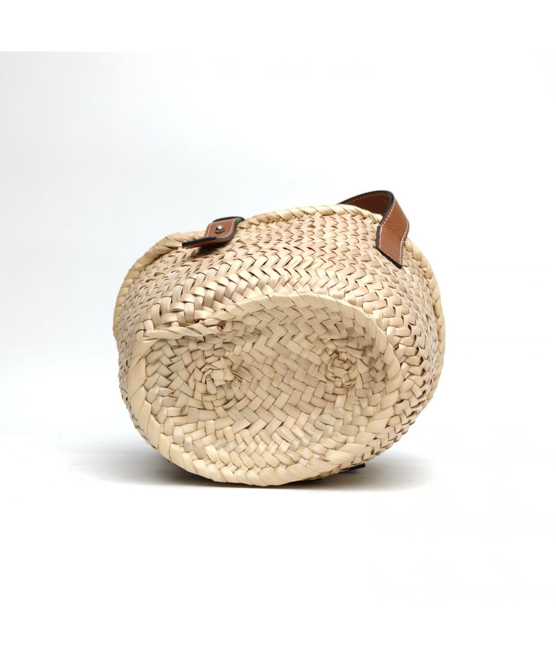 LOEWE Бежевая пелетеная сумка через плечо, фото 6