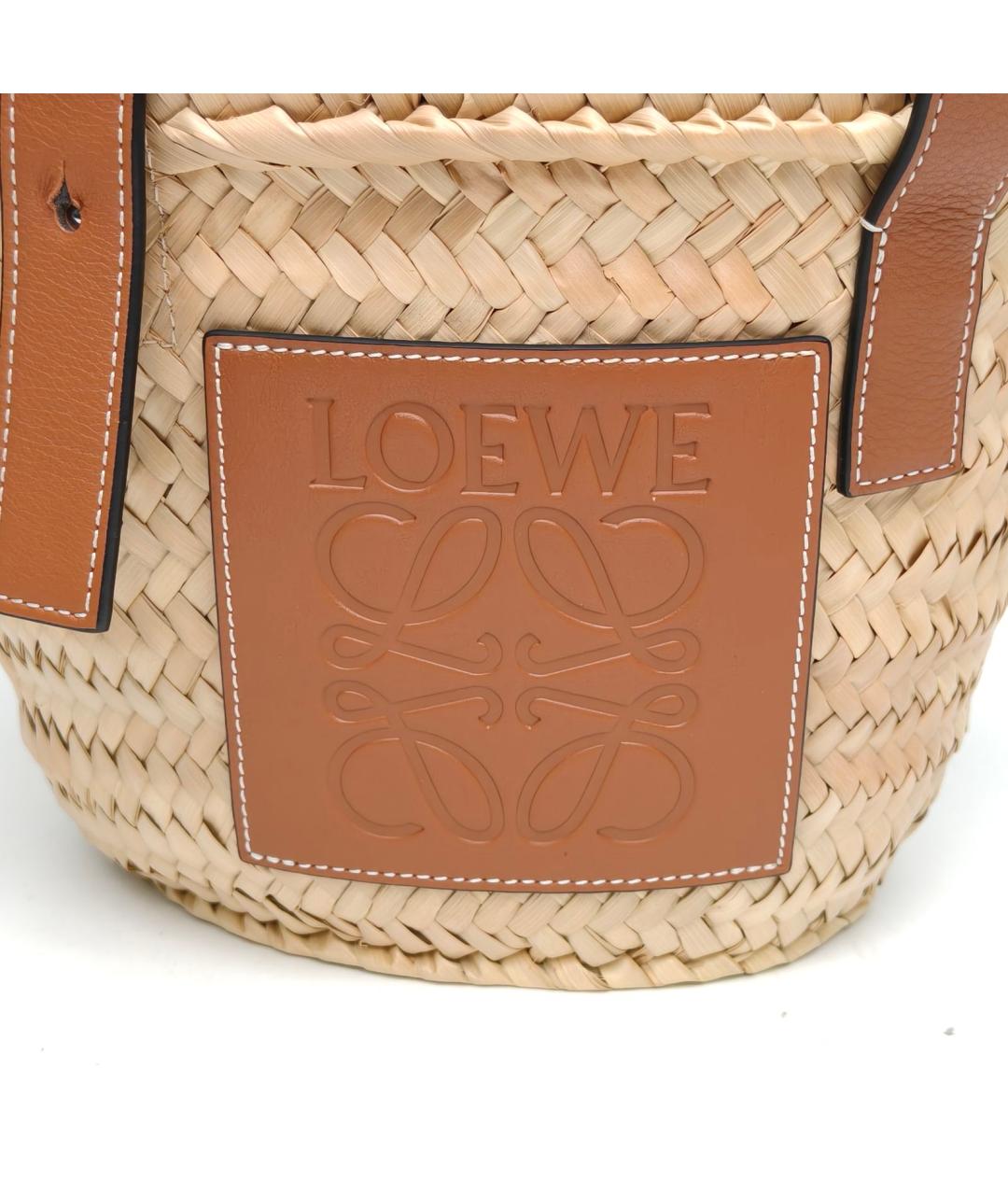 LOEWE Бежевая пелетеная сумка через плечо, фото 8