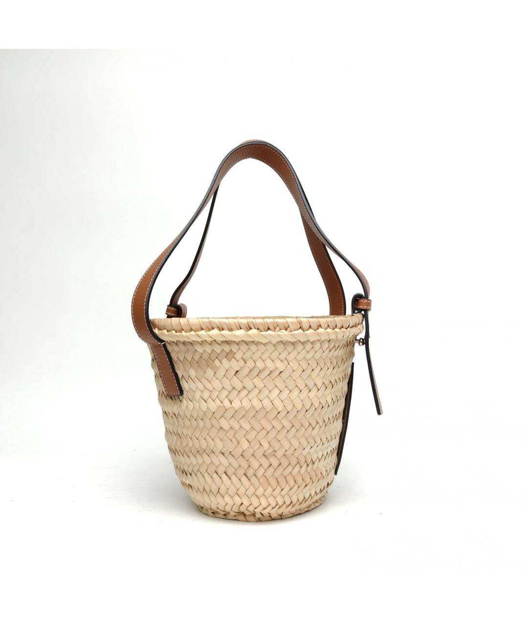 LOEWE Бежевая пелетеная сумка через плечо, фото 5