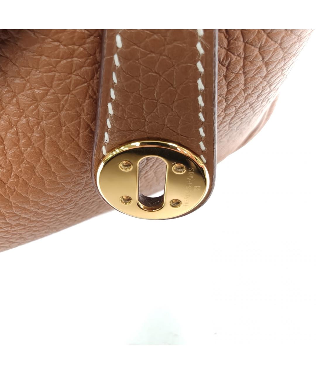 HERMES Коричневая кожаная сумка через плечо, фото 7