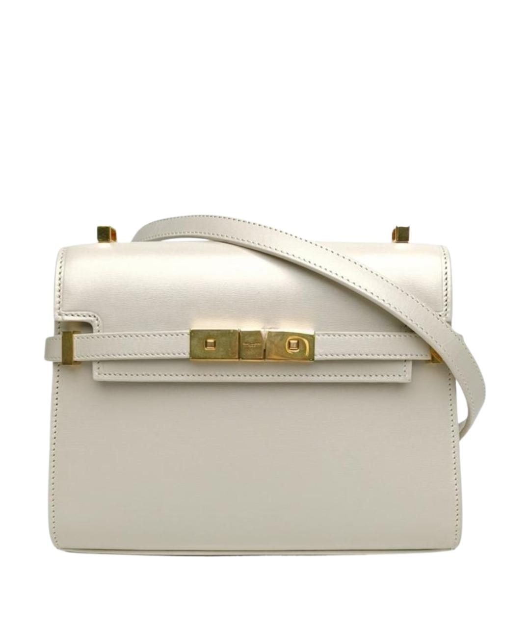 SAINT LAURENT Белая кожаная сумка через плечо, фото 1