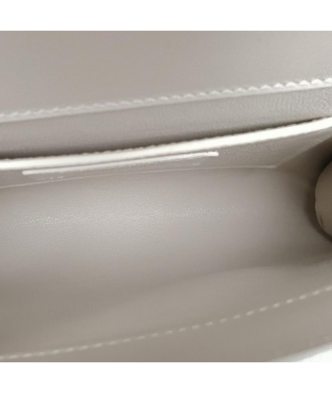 SAINT LAURENT Белая кожаная сумка через плечо, фото 8