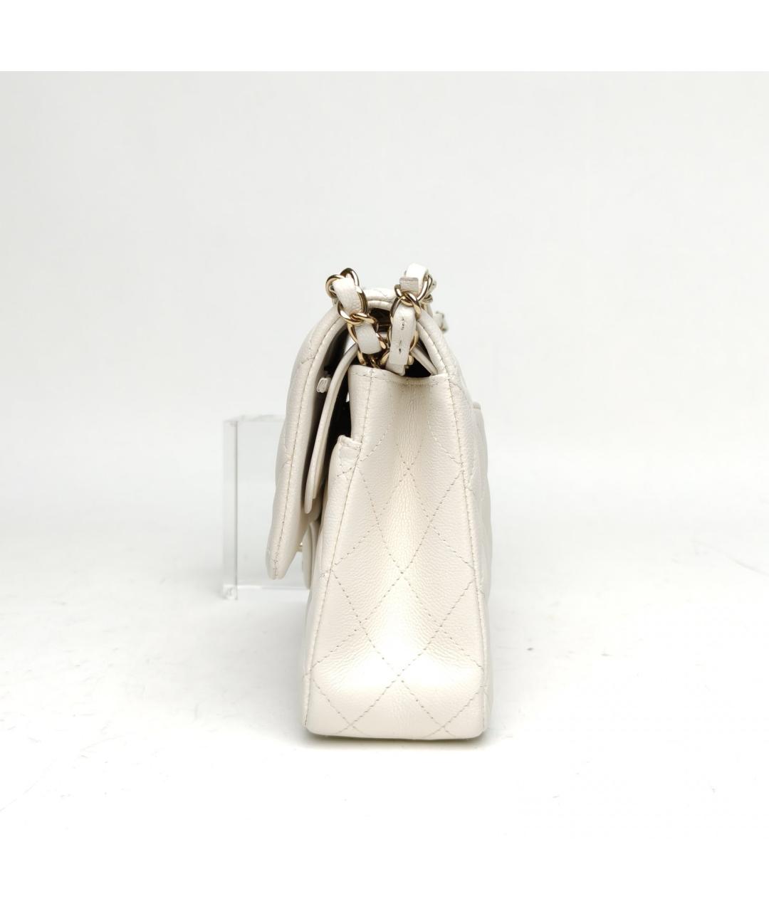 CHANEL Белая кожаная сумка через плечо, фото 3