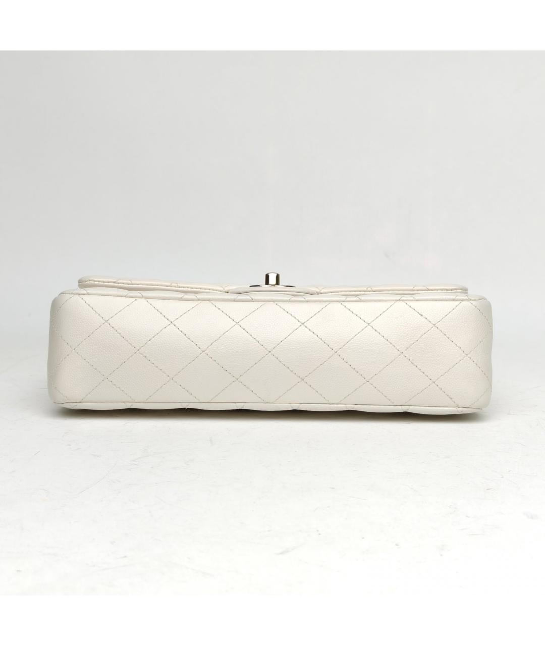 CHANEL Белая кожаная сумка через плечо, фото 6