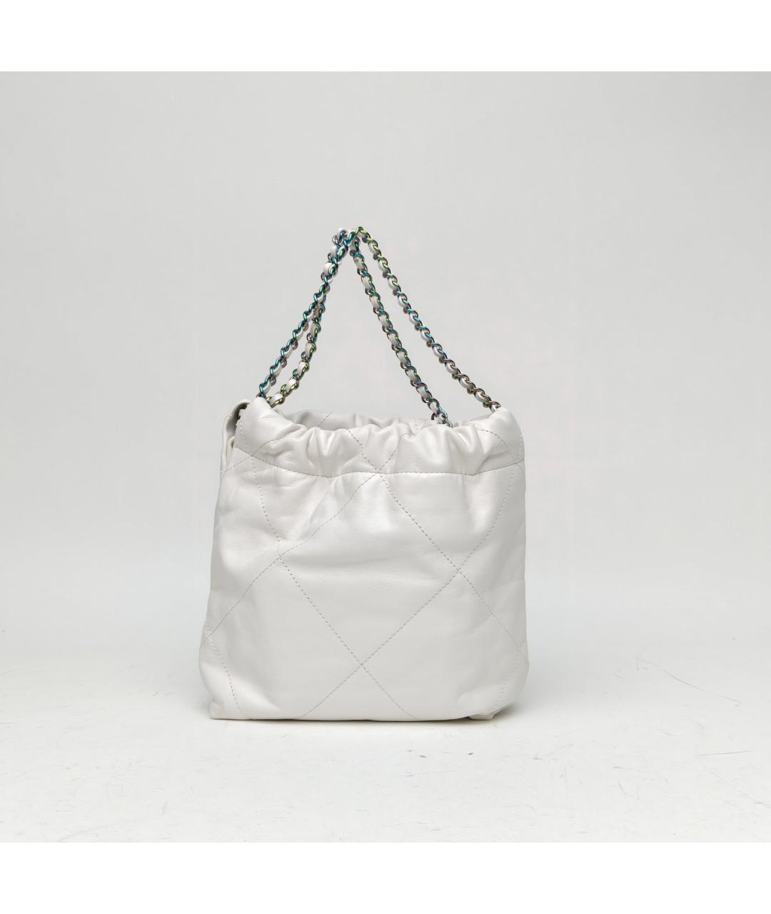 CHANEL Белая кожаная сумка тоут, фото 4