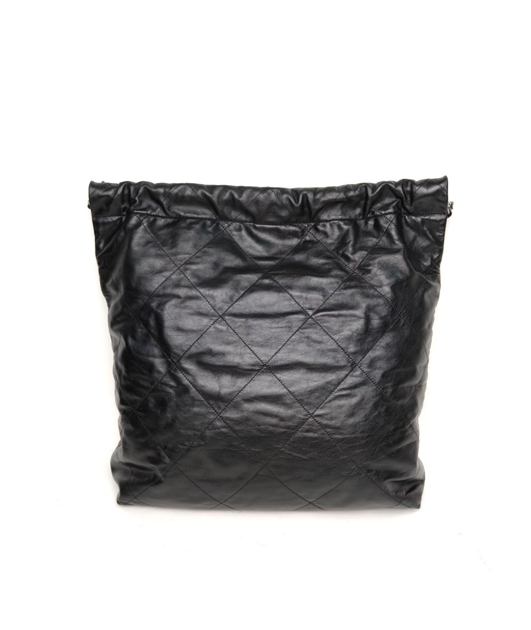 CHANEL Черная кожаная сумка тоут, фото 4