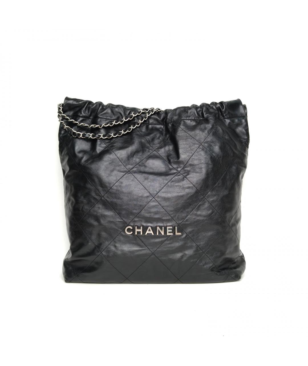 CHANEL Черная кожаная сумка тоут, фото 2