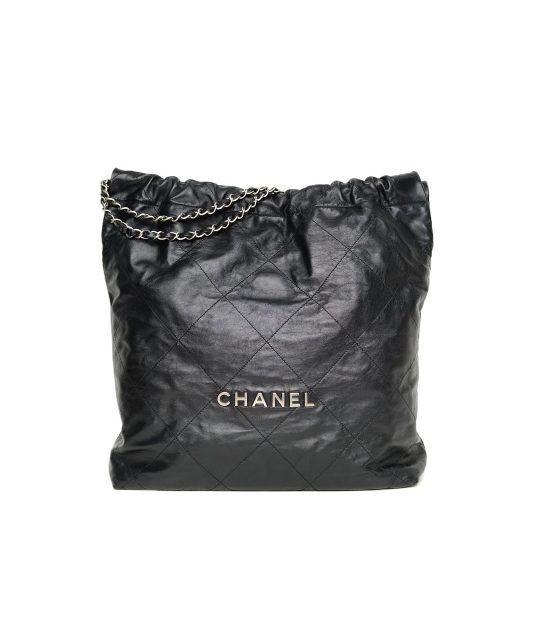 CHANEL Черная кожаная сумка тоут, фото 1