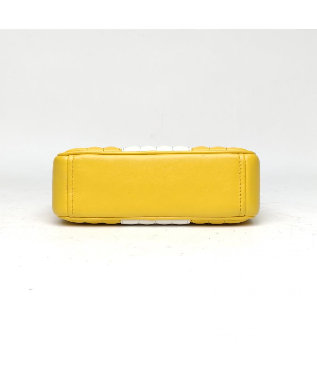 PRADA Желтая кожаная сумка через плечо, фото 6