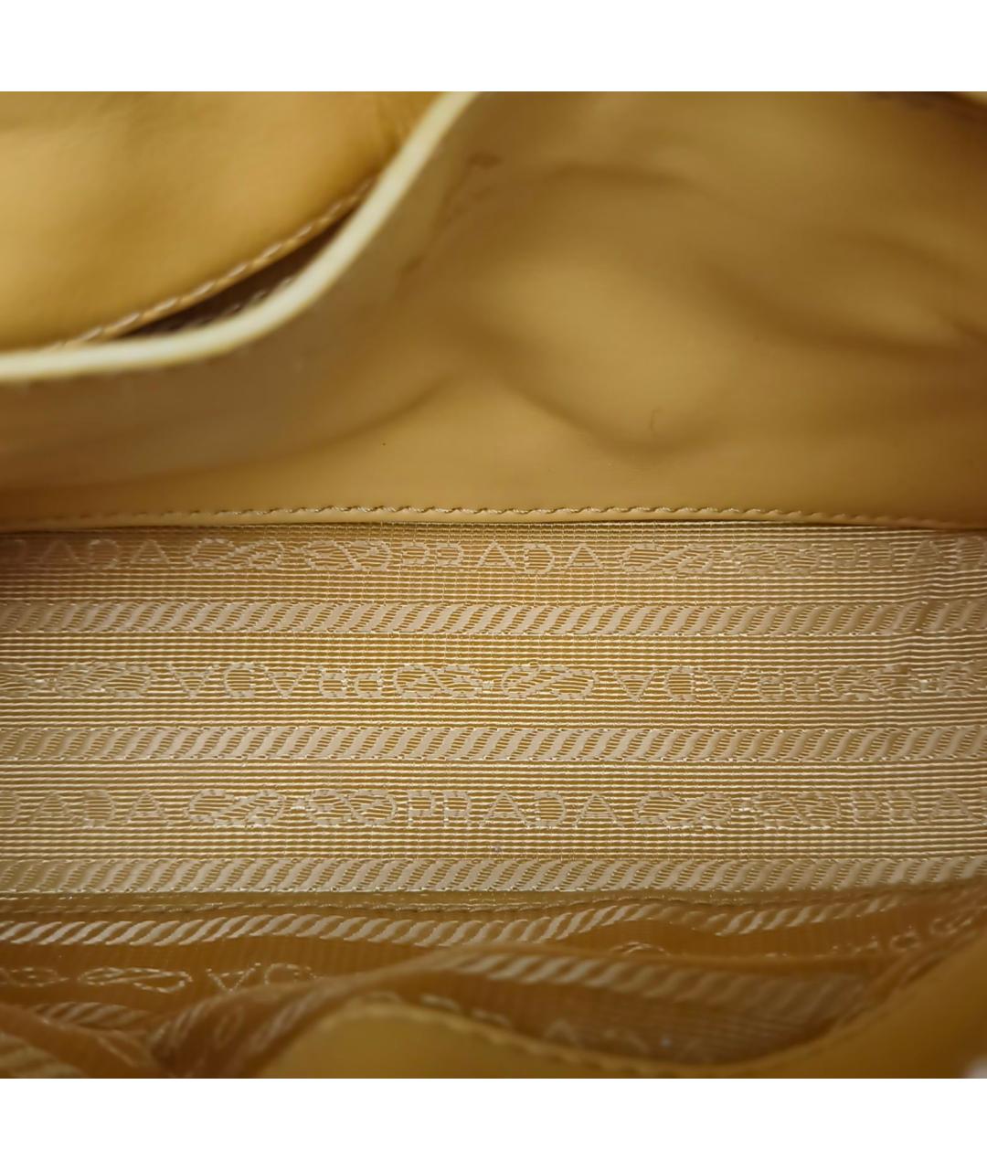 PRADA Желтая кожаная сумка через плечо, фото 8