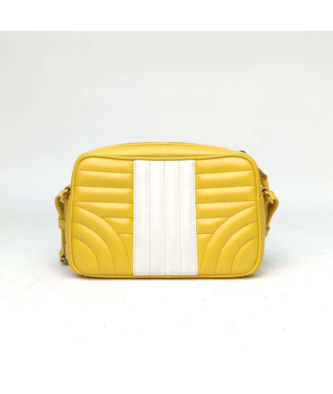 PRADA Желтая кожаная сумка через плечо, фото 4