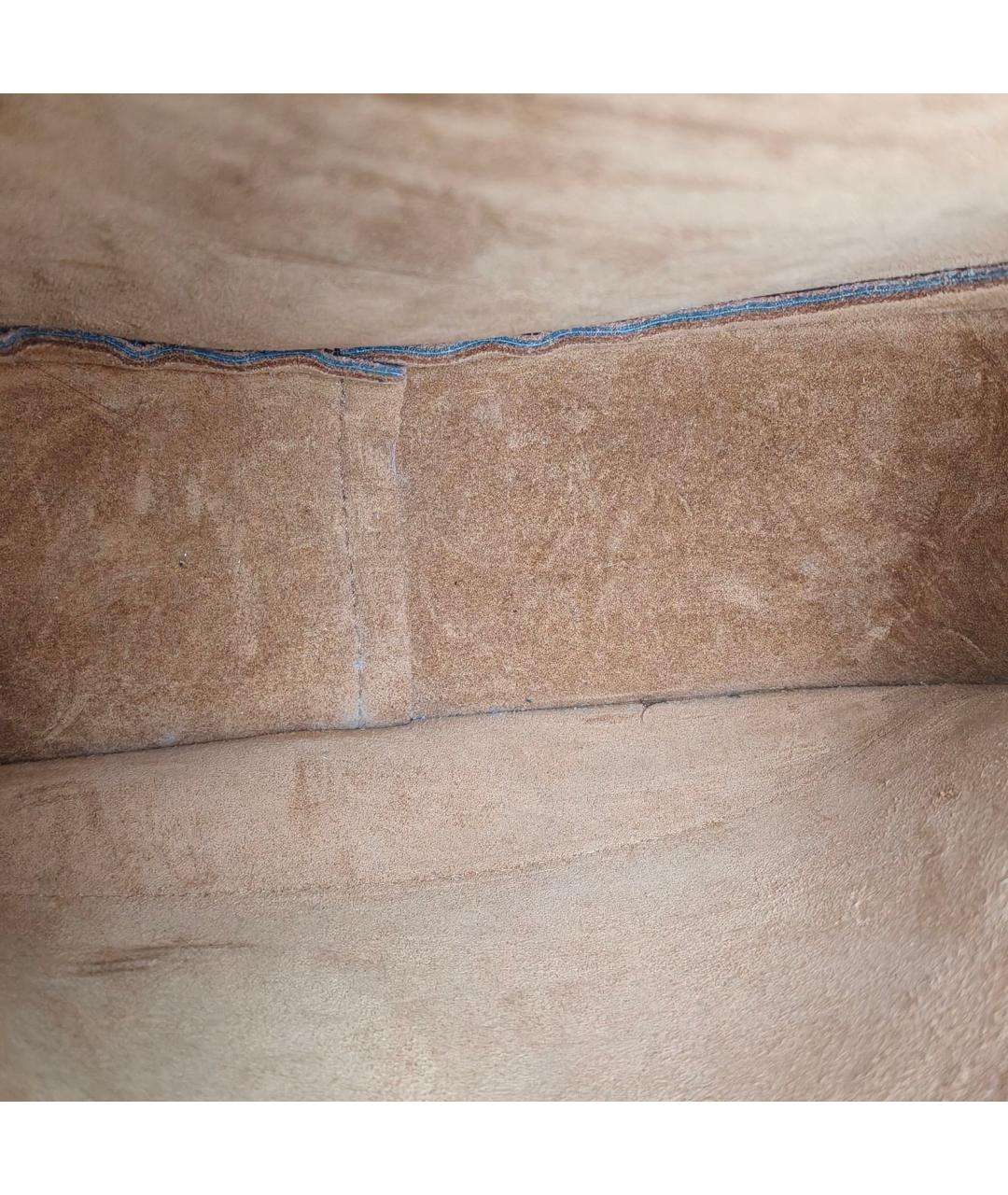 LOEWE Коричневая кожаная сумка через плечо, фото 7