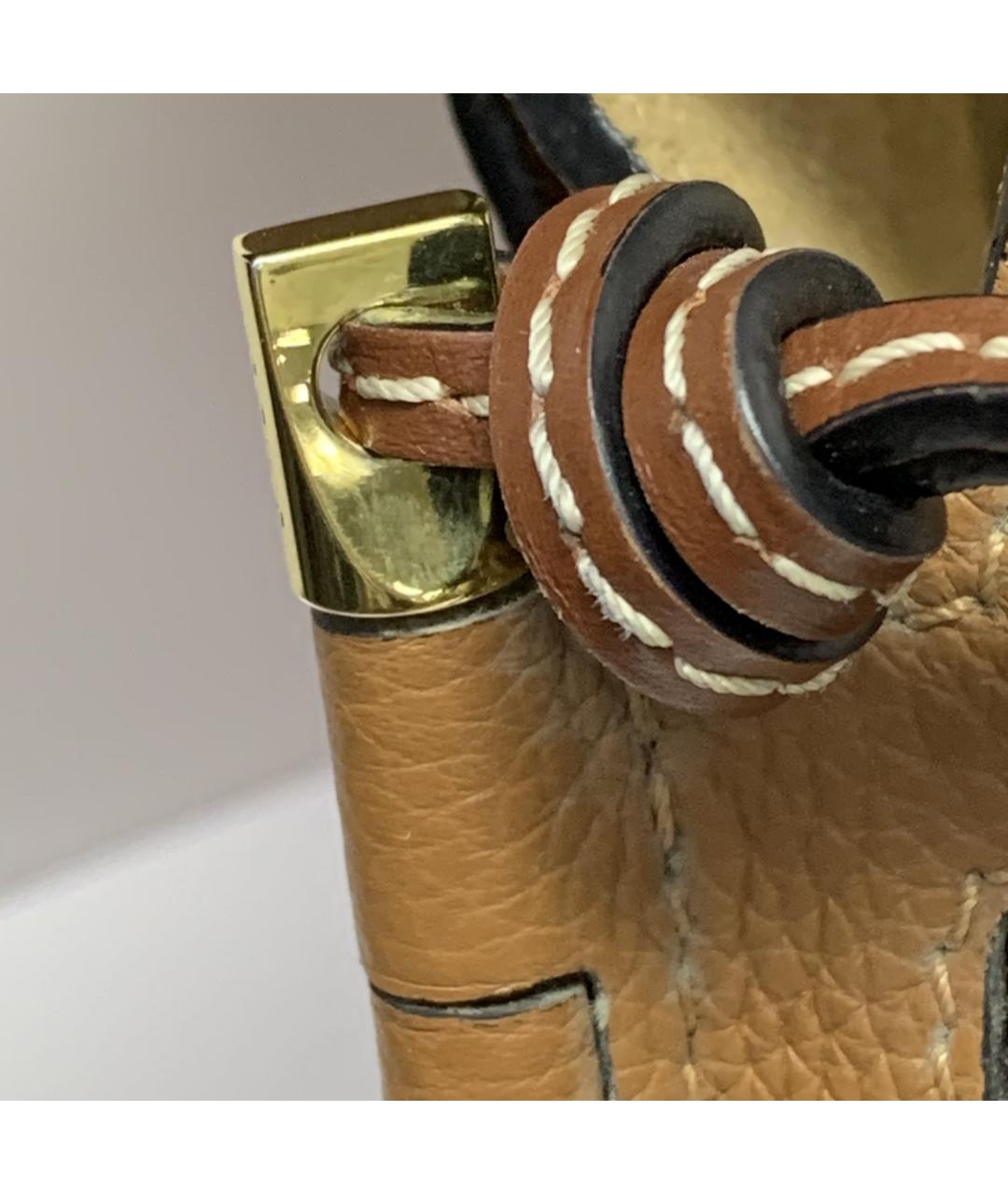 LOEWE Коричневая кожаная сумка через плечо, фото 9