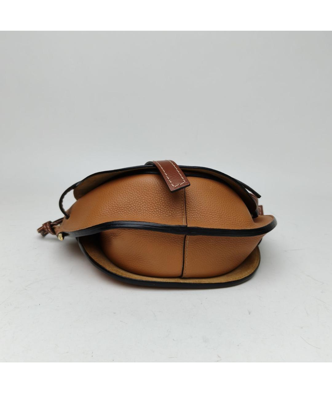 LOEWE Коричневая кожаная сумка через плечо, фото 6