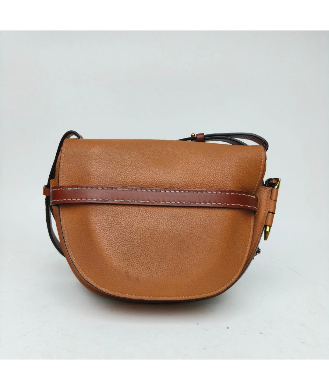 LOEWE Коричневая кожаная сумка через плечо, фото 4