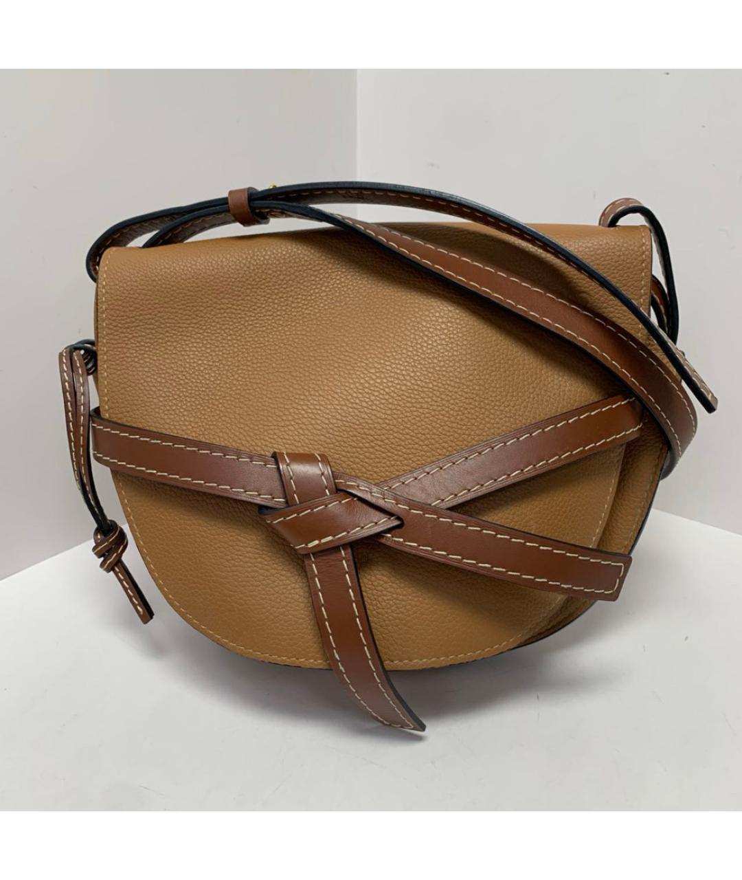 LOEWE Коричневая кожаная сумка через плечо, фото 8