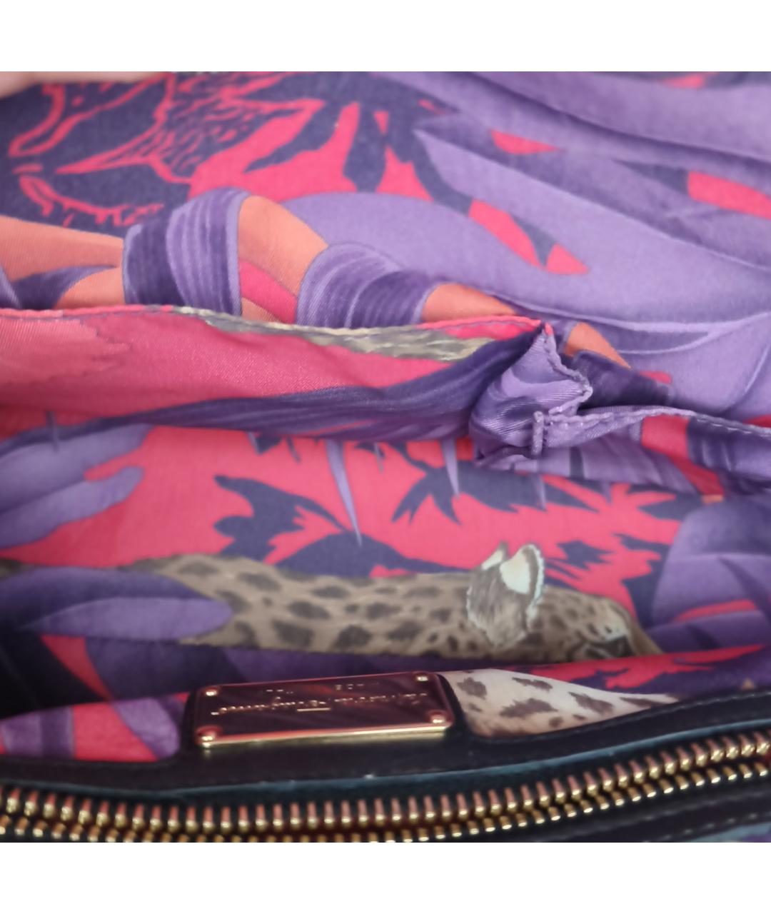 FERRAGAMO Черная кожаная сумка через плечо, фото 8