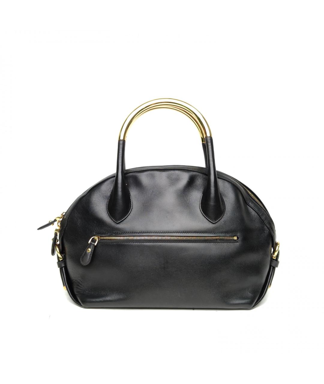 FERRAGAMO Черная кожаная сумка через плечо, фото 4