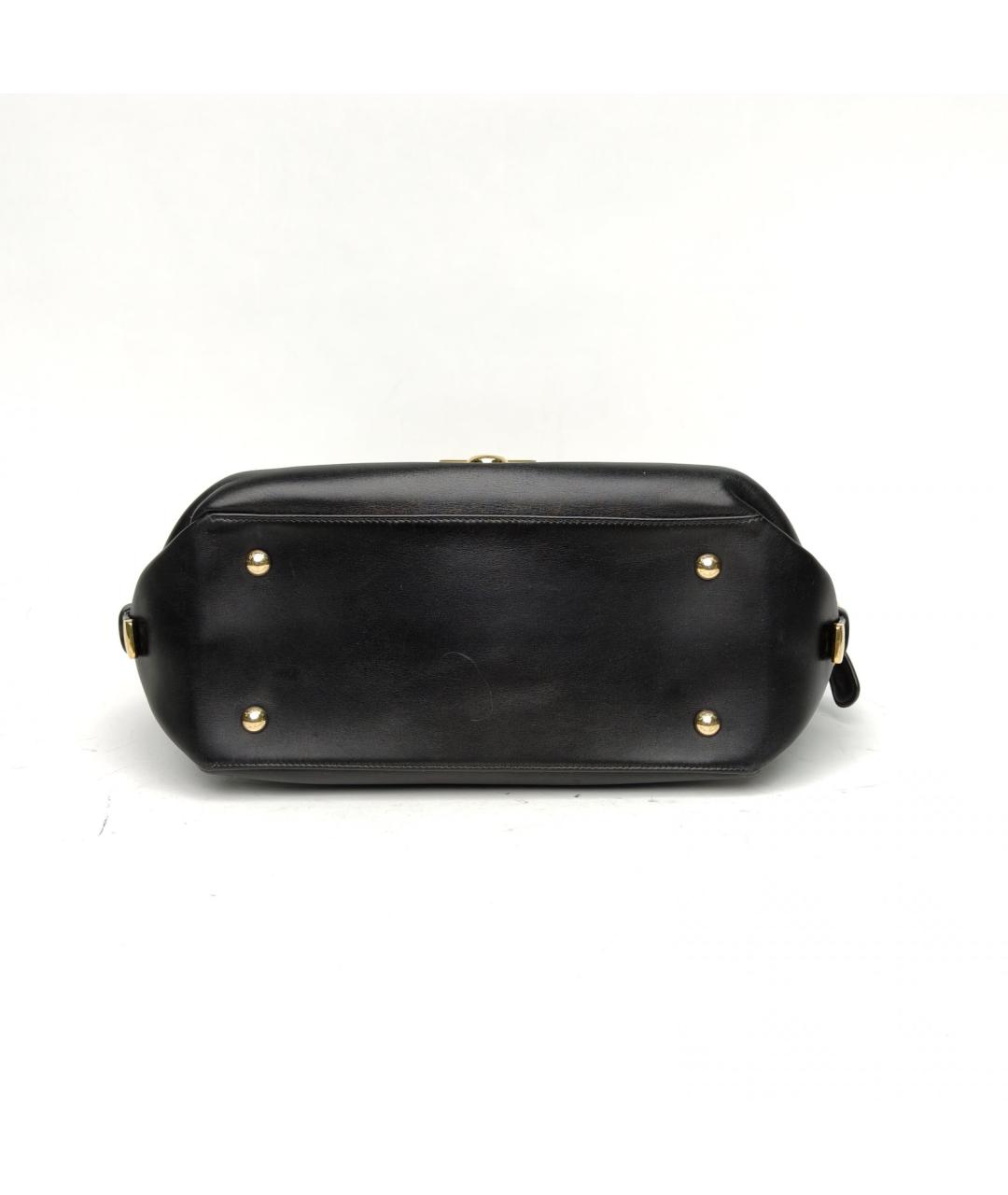 FERRAGAMO Черная кожаная сумка через плечо, фото 6