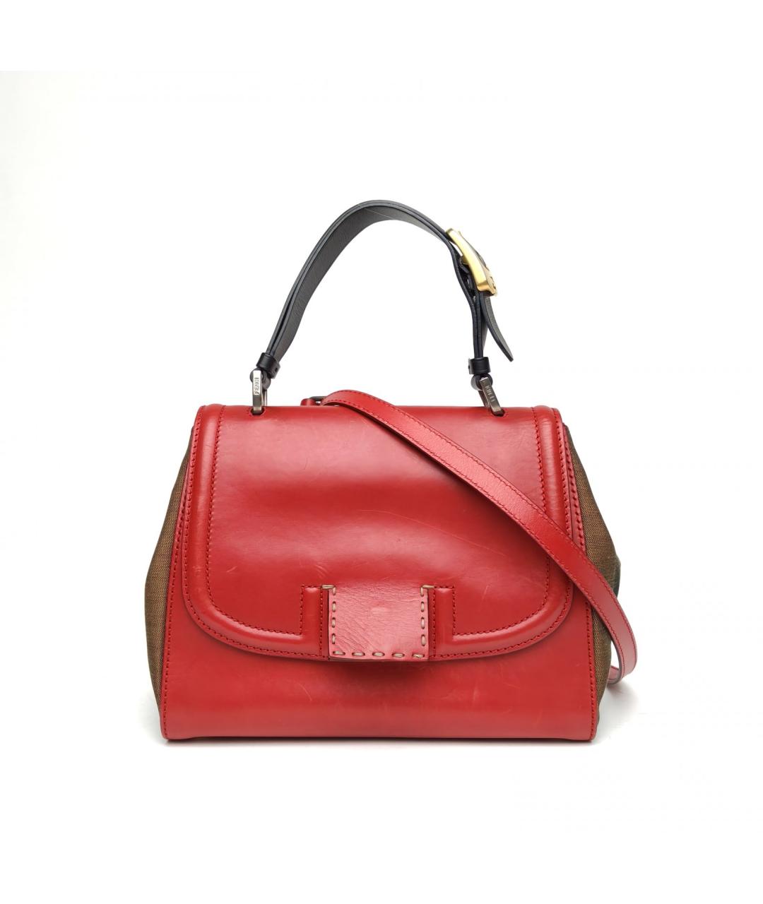 FENDI Красная сумка с короткими ручками, фото 2
