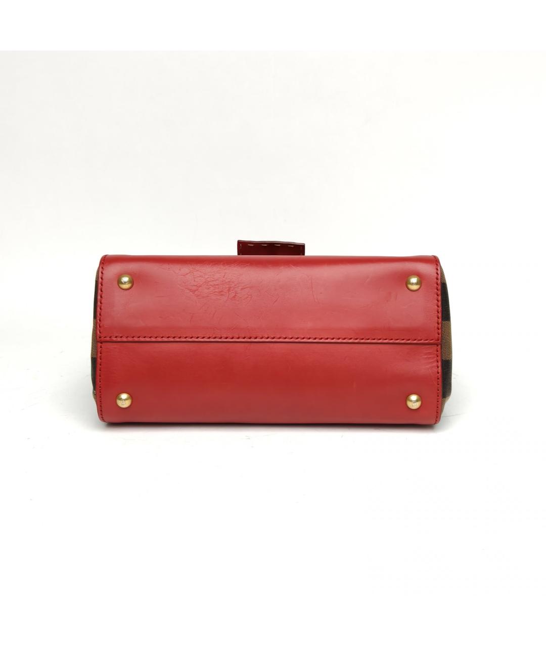 FENDI Красная сумка с короткими ручками, фото 6