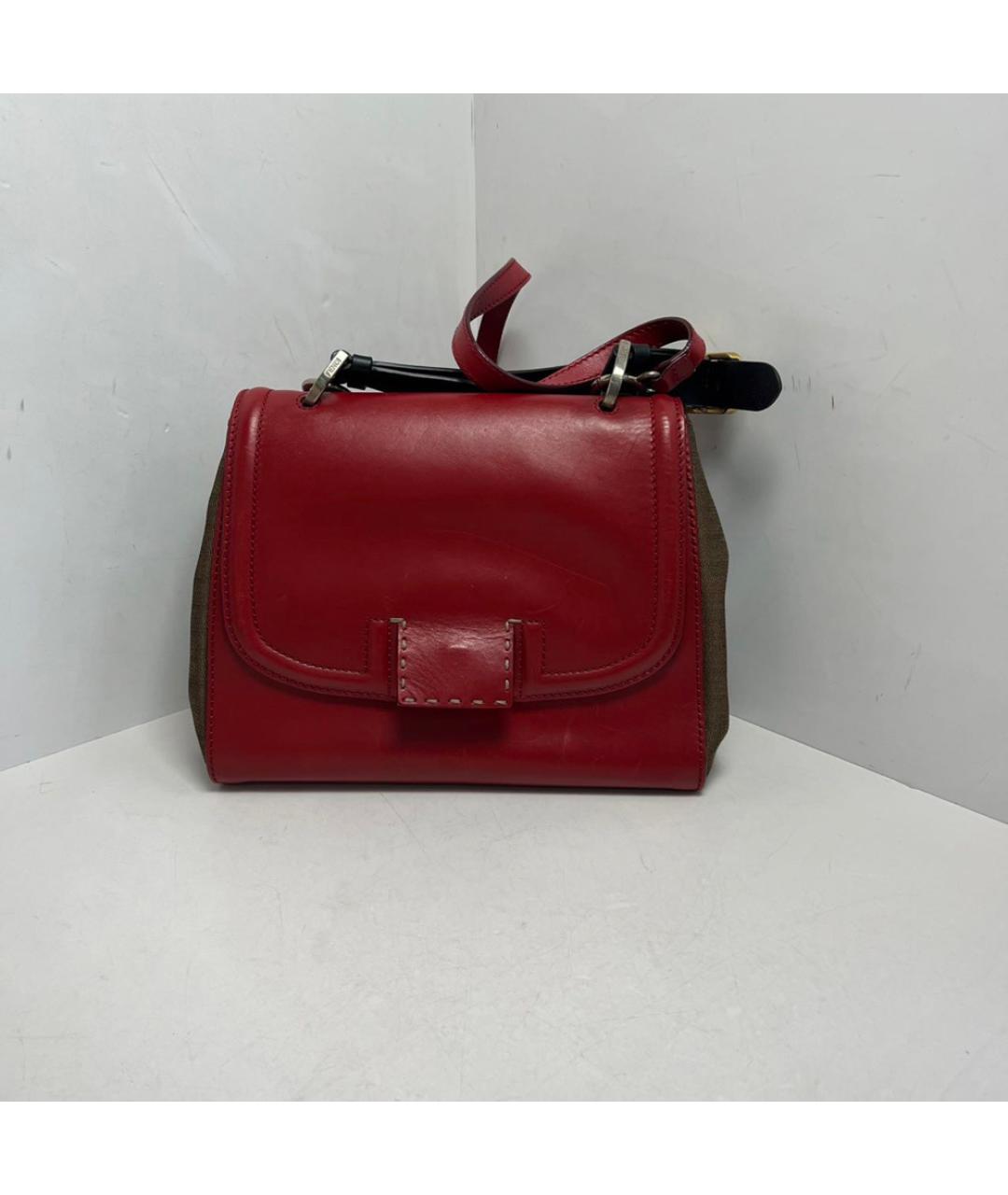 FENDI Красная сумка с короткими ручками, фото 9