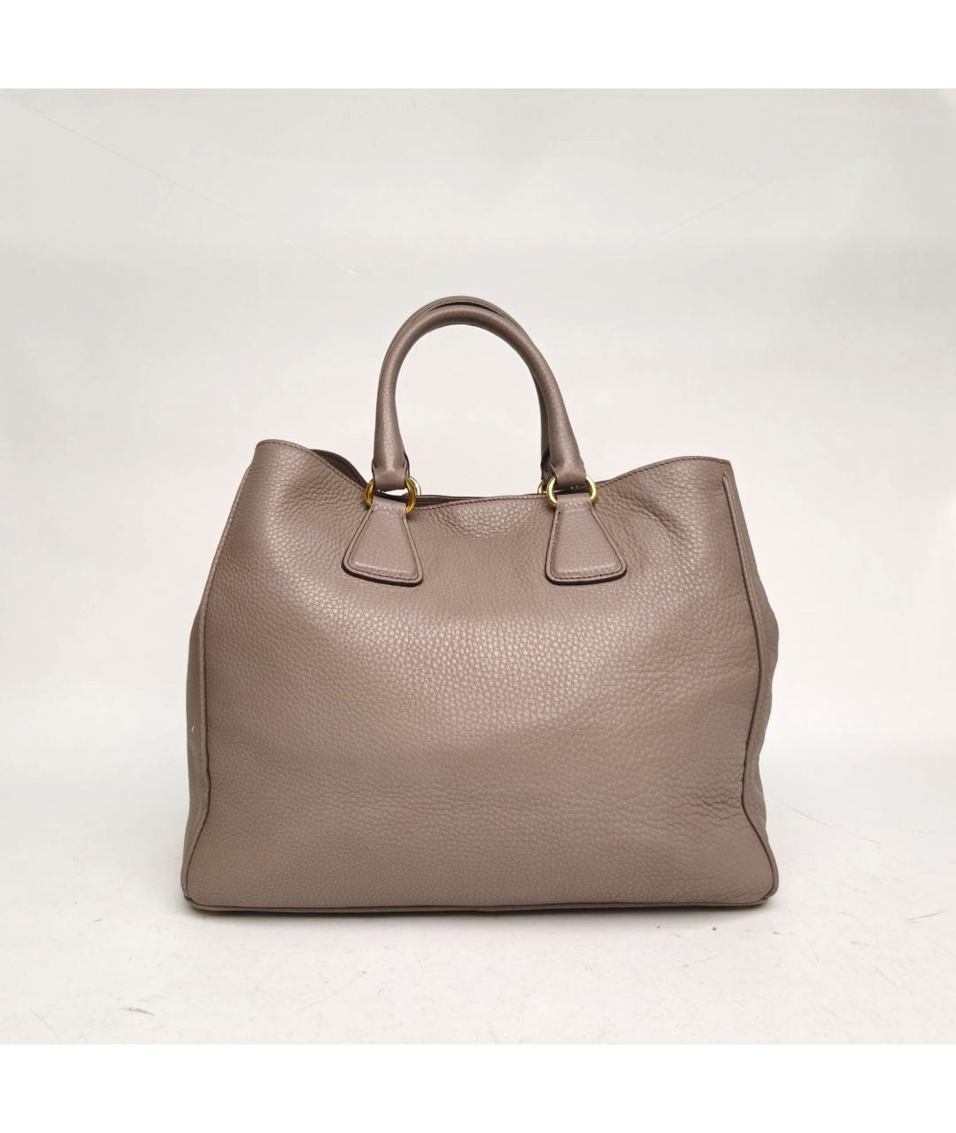 PRADA Серая кожаная сумка через плечо, фото 4