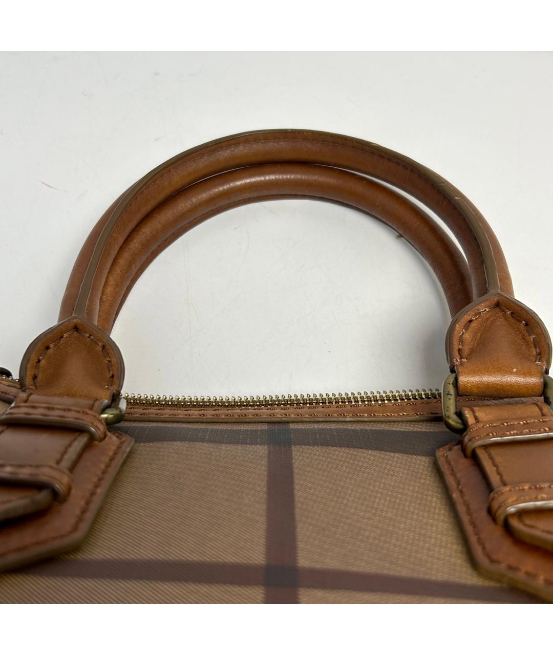 BURBERRY Коричневая сумка с короткими ручками, фото 9