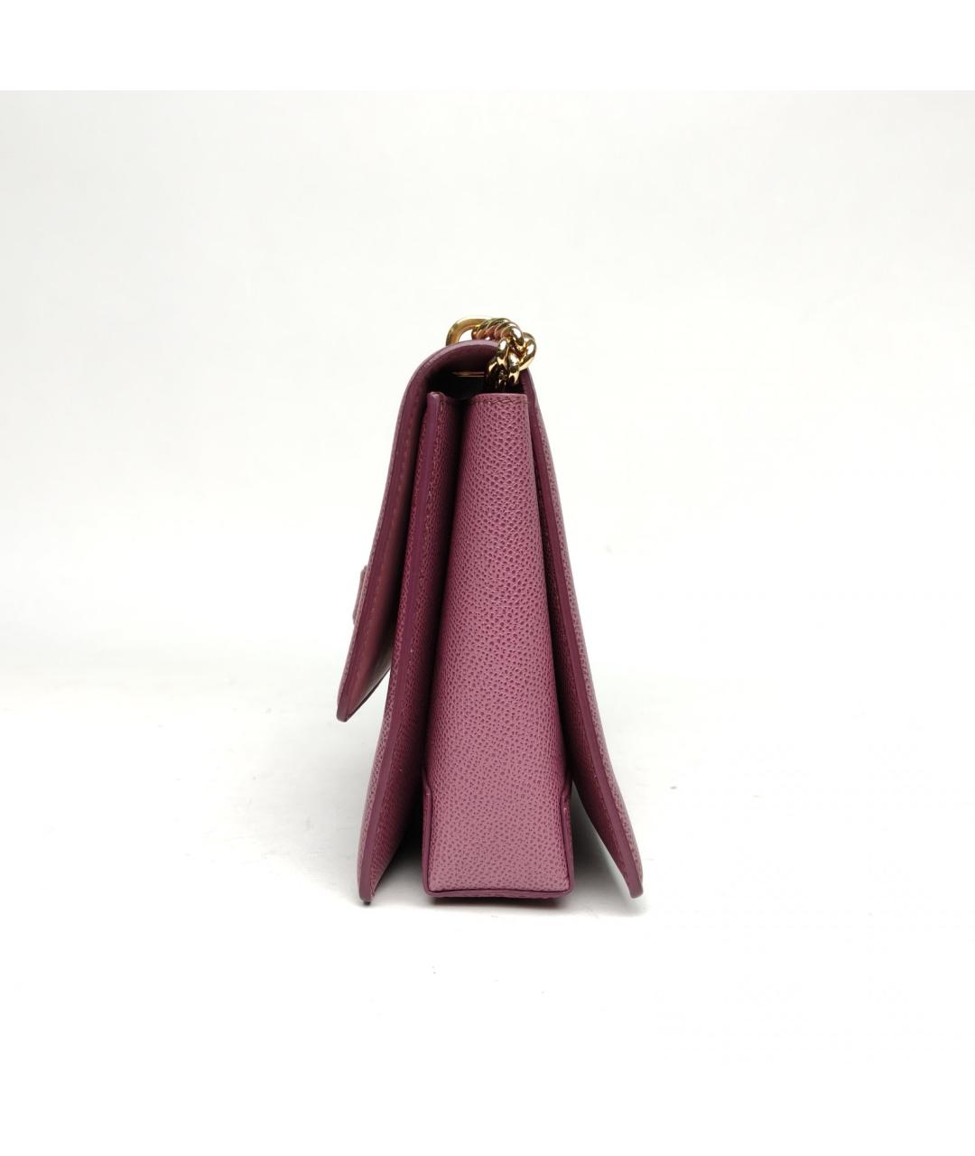 FERRAGAMO Фиолетовая кожаная сумка через плечо, фото 3