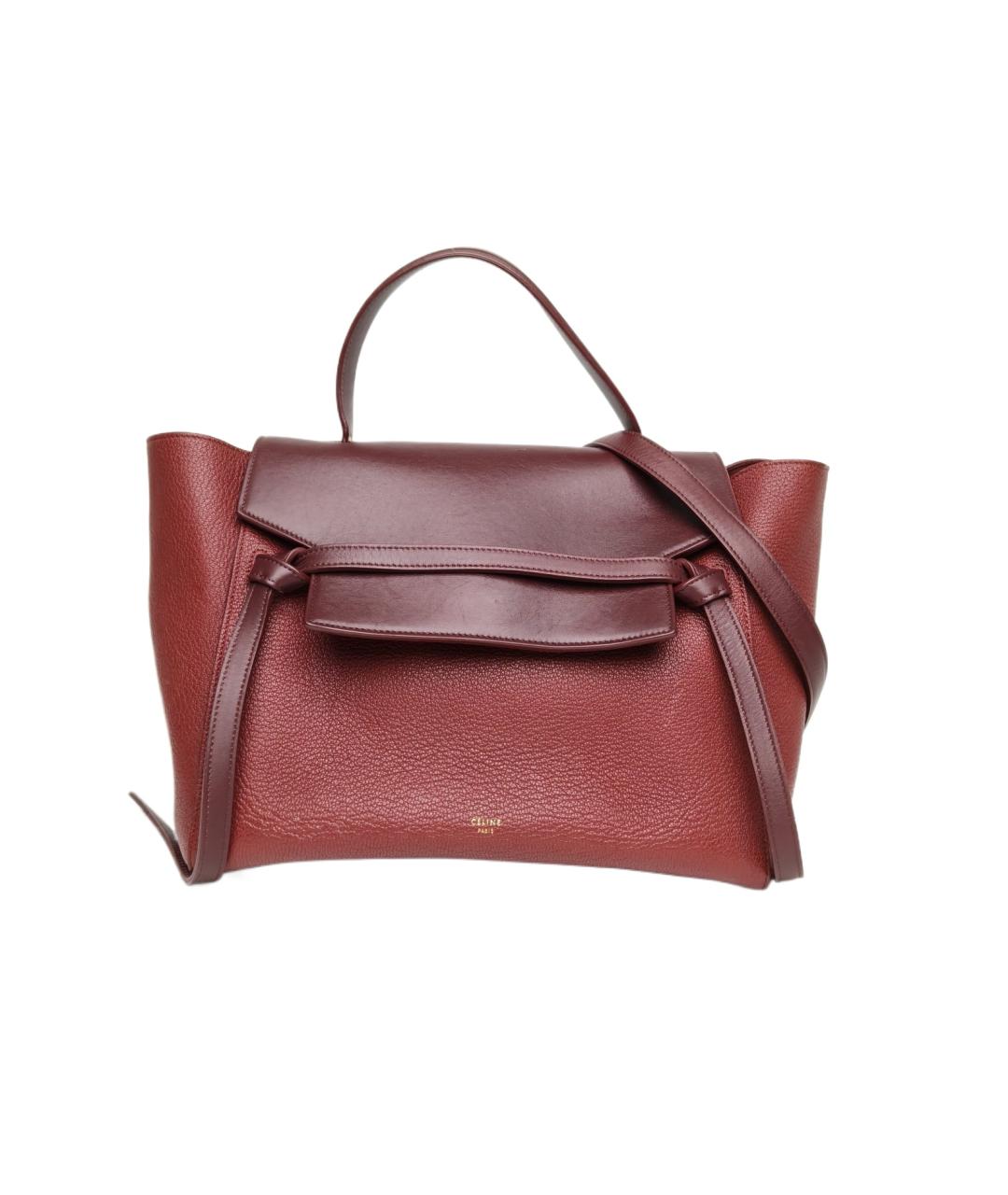 CELINE Красная кожаная сумка через плечо, фото 10