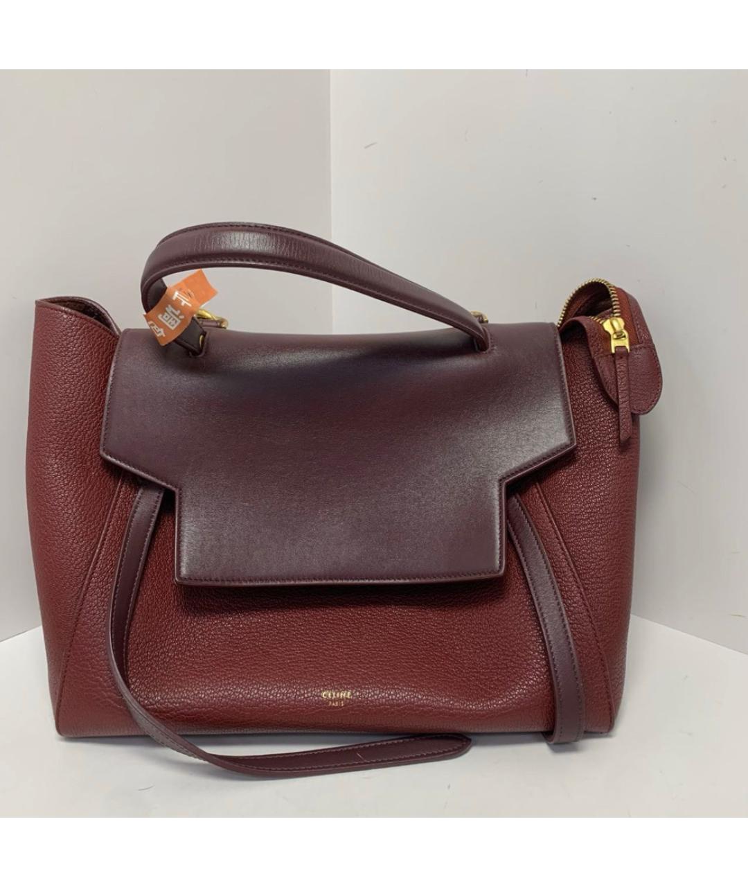 CELINE Красная кожаная сумка через плечо, фото 8