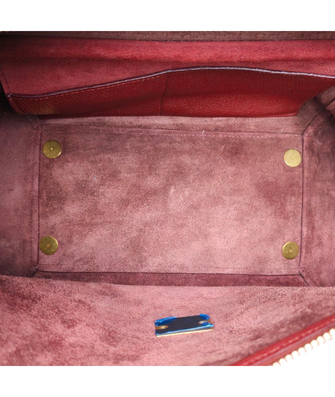 CELINE Красная кожаная сумка через плечо, фото 7