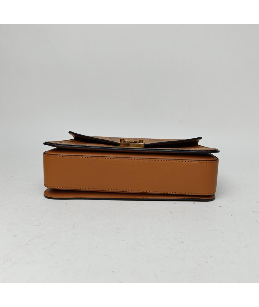 MCM Коричневая сумка с короткими ручками из искусственной кожи, фото 6