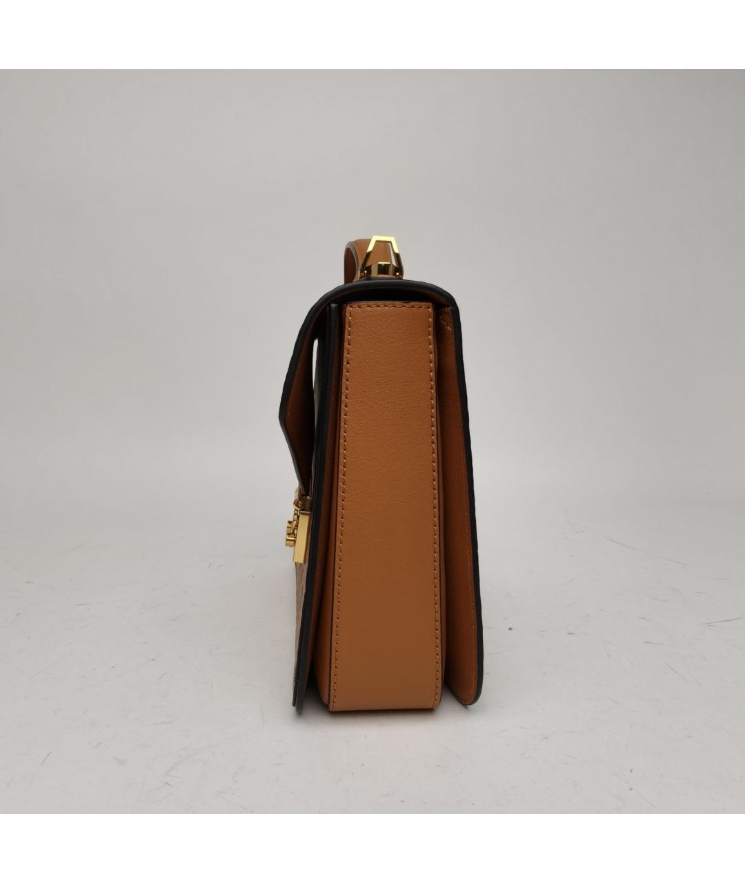 MCM Коричневая сумка с короткими ручками из искусственной кожи, фото 5