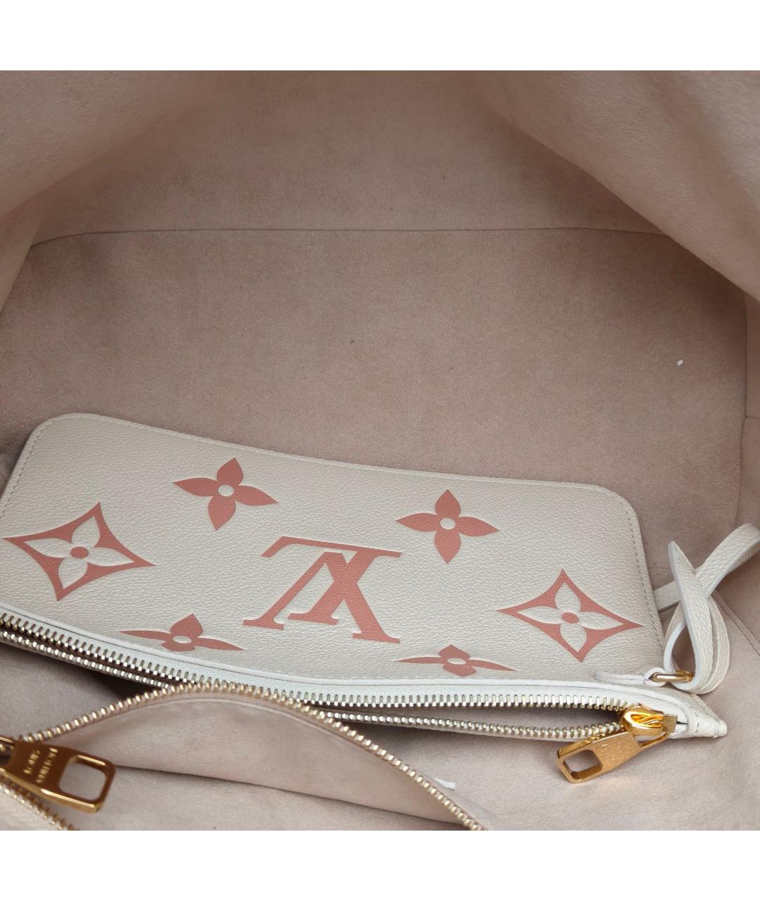 LOUIS VUITTON Белая кожаная сумка через плечо, фото 7