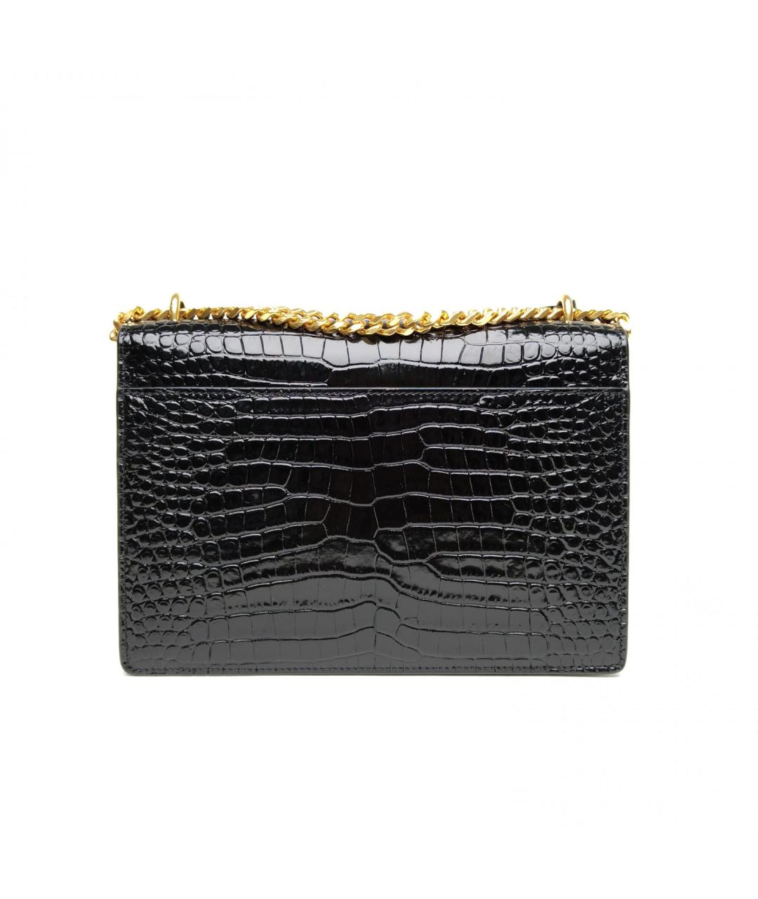 SAINT LAURENT Черная кожаная сумка через плечо, фото 7