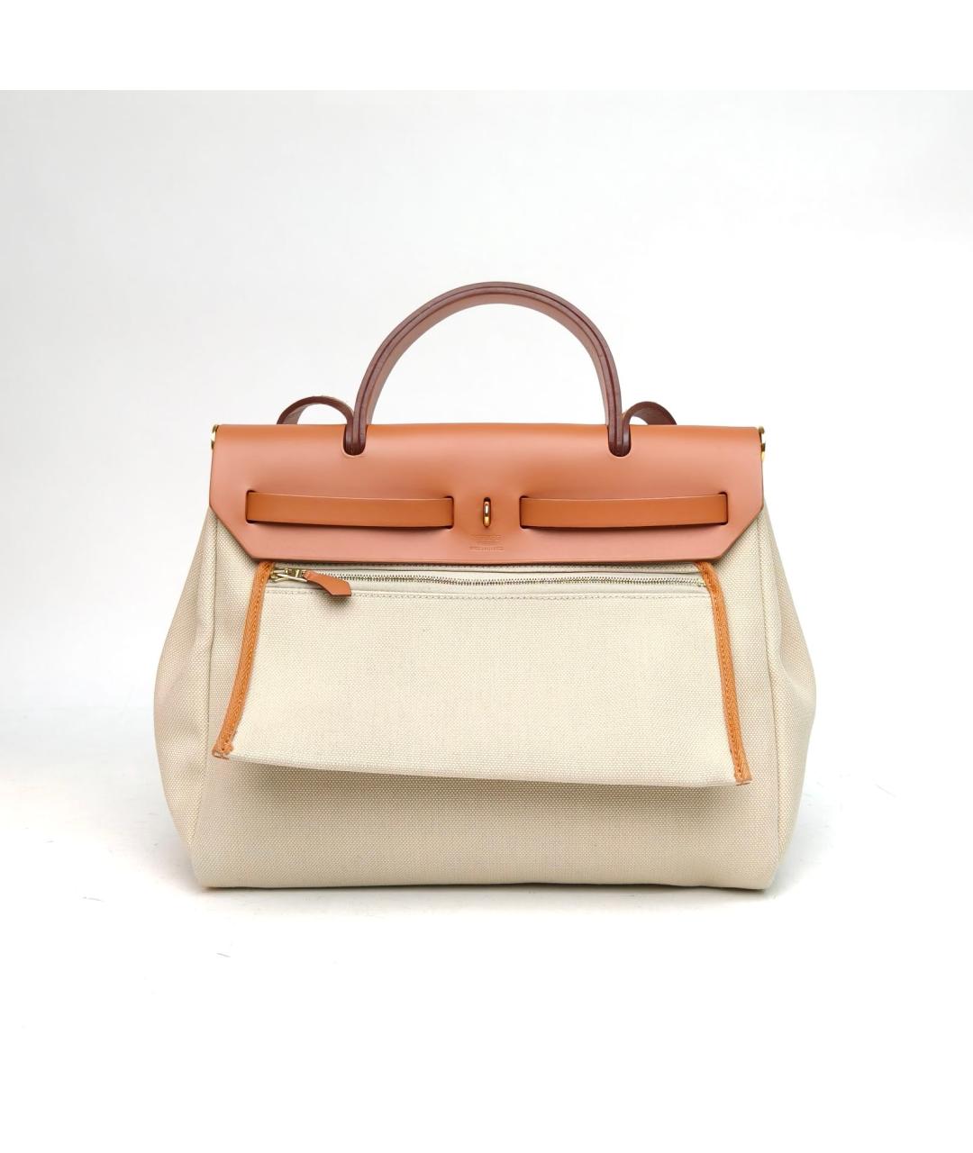 HERMES Бежевая сумка через плечо, фото 4