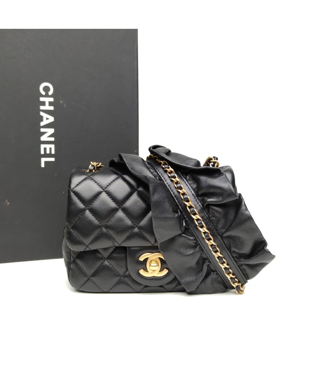 CHANEL Черная сумка через плечо, фото 3