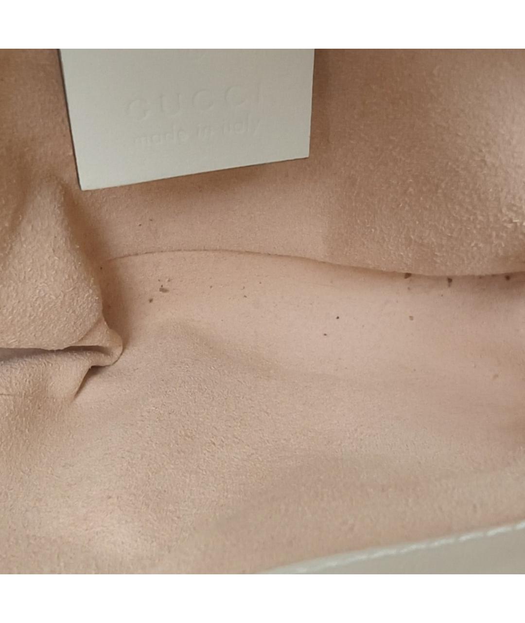 GUCCI Белая кожаная сумка через плечо, фото 3