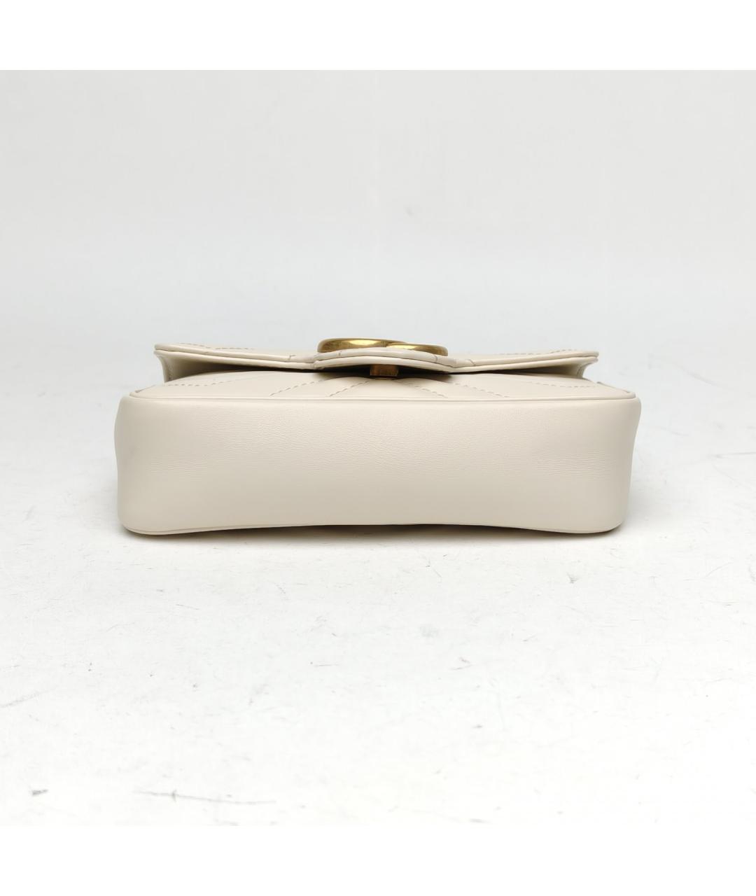 GUCCI Белая кожаная сумка через плечо, фото 8