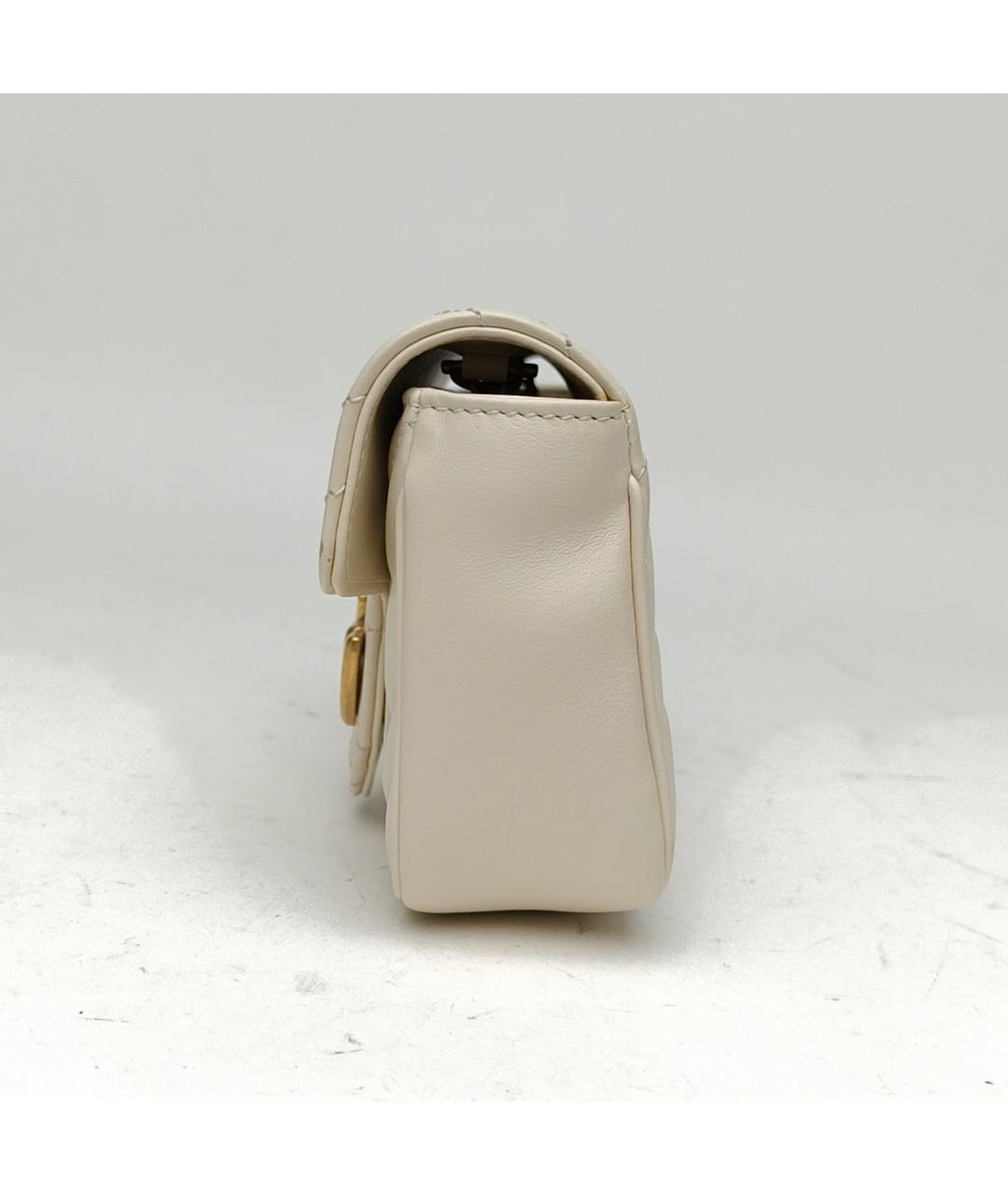 GUCCI Белая кожаная сумка через плечо, фото 5